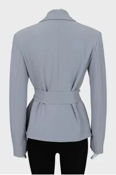 Asymmetrical jacket with a belt