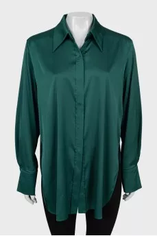 Oversized silk shirt