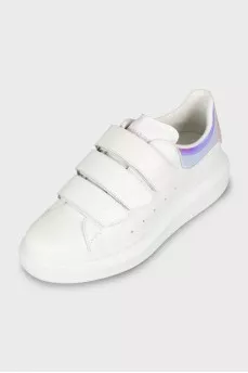 Leather sneakers with Velcro