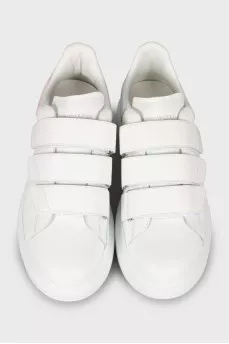 Leather sneakers with Velcro