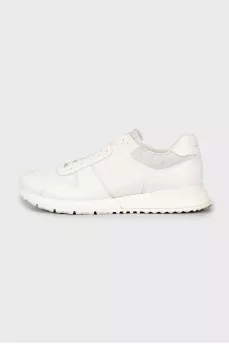 Men's white sneakers with brand logo
