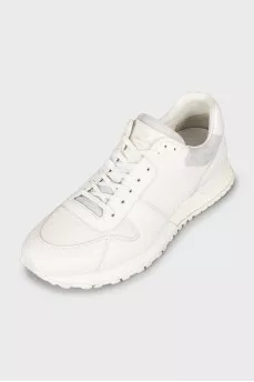 Men's white sneakers with brand logo