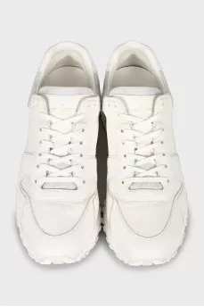 Men's white sneakers with brand logo