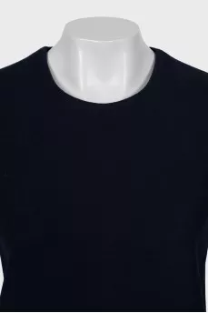 Wool dress with frill hem