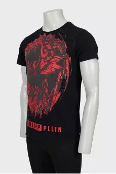 Men's T-shirt with raised print