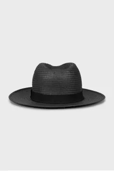 Braided hat with ribbon