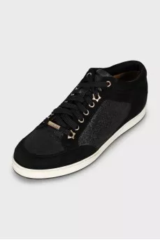 Sneakers decorated with sparkles