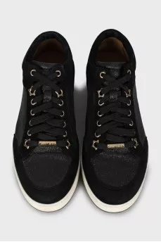 Sneakers decorated with sparkles