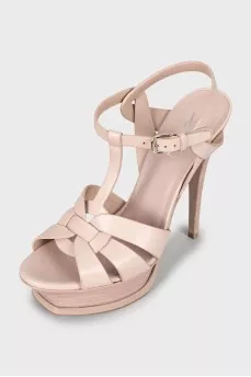 Pink Tribute leather sandals