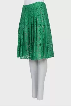 Pleated lace skirt