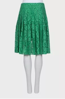 Pleated lace skirt
