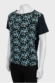 T-shirt with floral patches