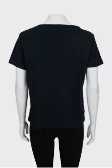 T-shirt with floral patches