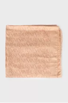 Beige scarf in signature print