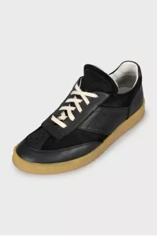 Men's sneakers made of suede and leather