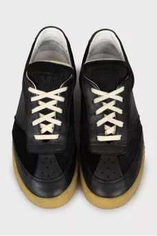 Men's sneakers made of suede and leather