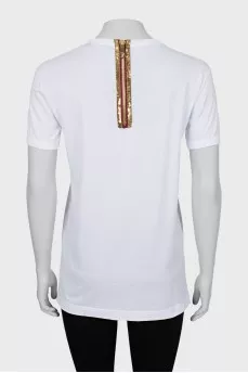 White T-shirt with text print