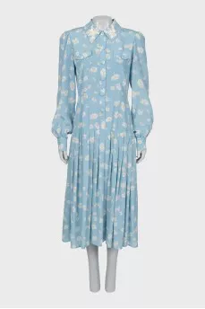 Floral silk maxi dress