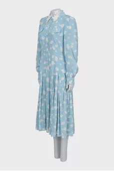 Floral silk maxi dress