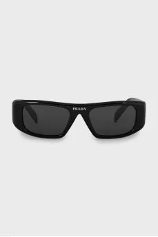 Rectangular sunglasses with logo
