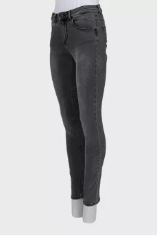 Gray high waist skinny jeans