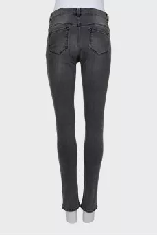 Gray high waist skinny jeans