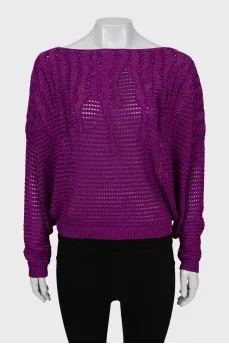 Knitted silk sweater