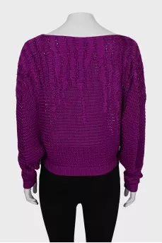 Knitted silk sweater