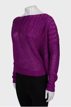 Knitted silk sweater