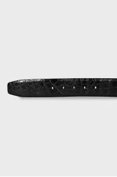 Men's belt with embossed leather
