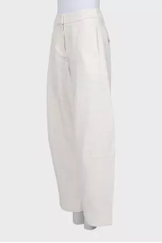 High-waisted banana trousers