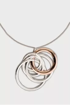Серебряная подвеска из пятью кольцами