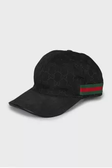 Men's cap with signature print