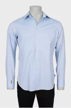 Men's blue fitted shirt