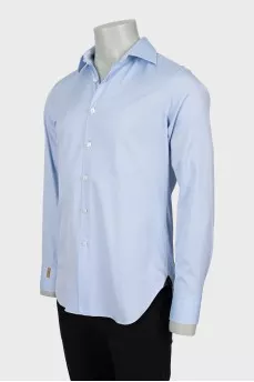 Men's blue fitted shirt