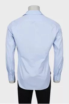 Men's blue fitted shirt