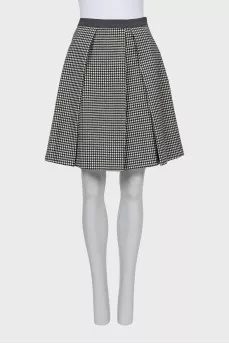 Mini skirt in checkered print