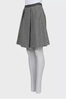 Mini skirt in checkered print