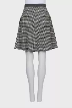 Mini skirt in checkered print