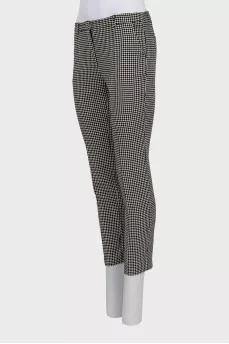 Black and white trousers with arrow print
