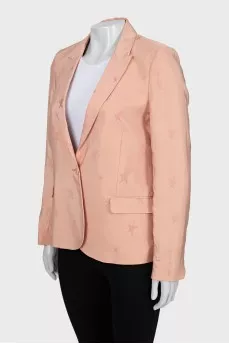 Straight-cut jacket with print