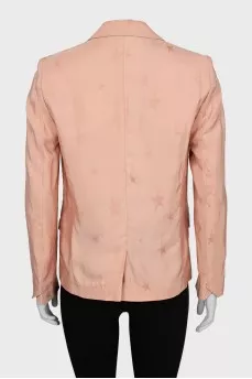 Straight-cut jacket with print
