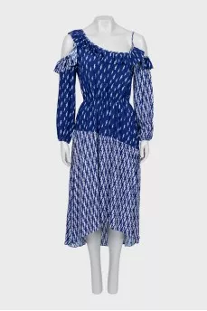 Print dress with tag