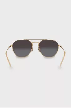 Browline sunglasses with gold temples