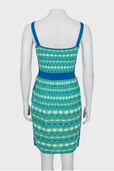 Printed bodycon dress with straps