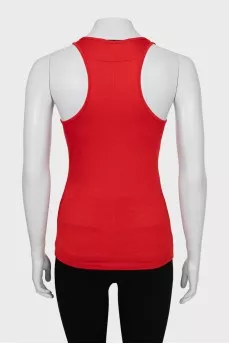 Red slim fit tank top