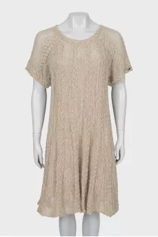 A-line dress with textured pattern