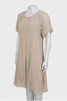 A-line dress with textured pattern