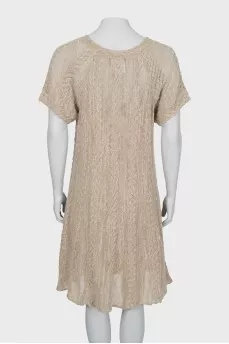 A-line dress with textured pattern