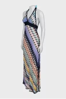 Knitted sundress with a side slit